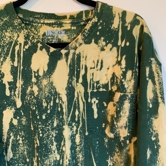 Custom Bleached Reverse Tie Dyed Shirt Streetwear long Sleeved oversized - Picture 2 of 11